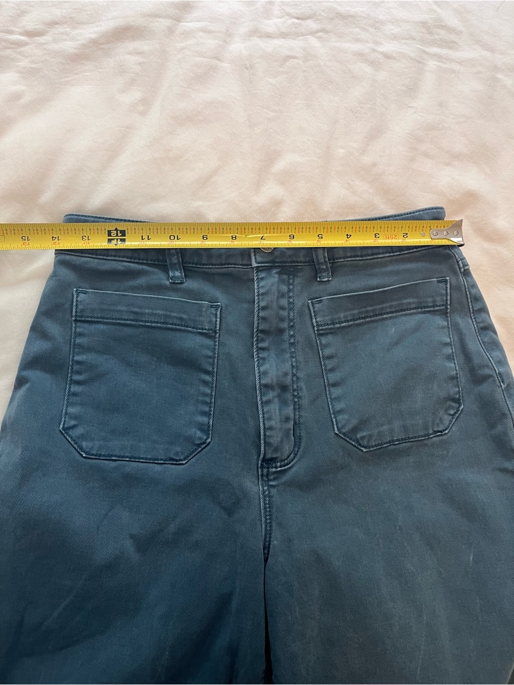 Rolla’s Sailor Jeans High Rise Wide Leg Teal Blue Jeans Retro Denim Size 29 - Picture 14 of 14